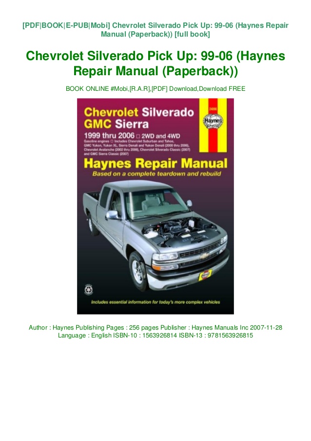 Chevrolet Manuals Download - everdf